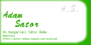 adam sator business card